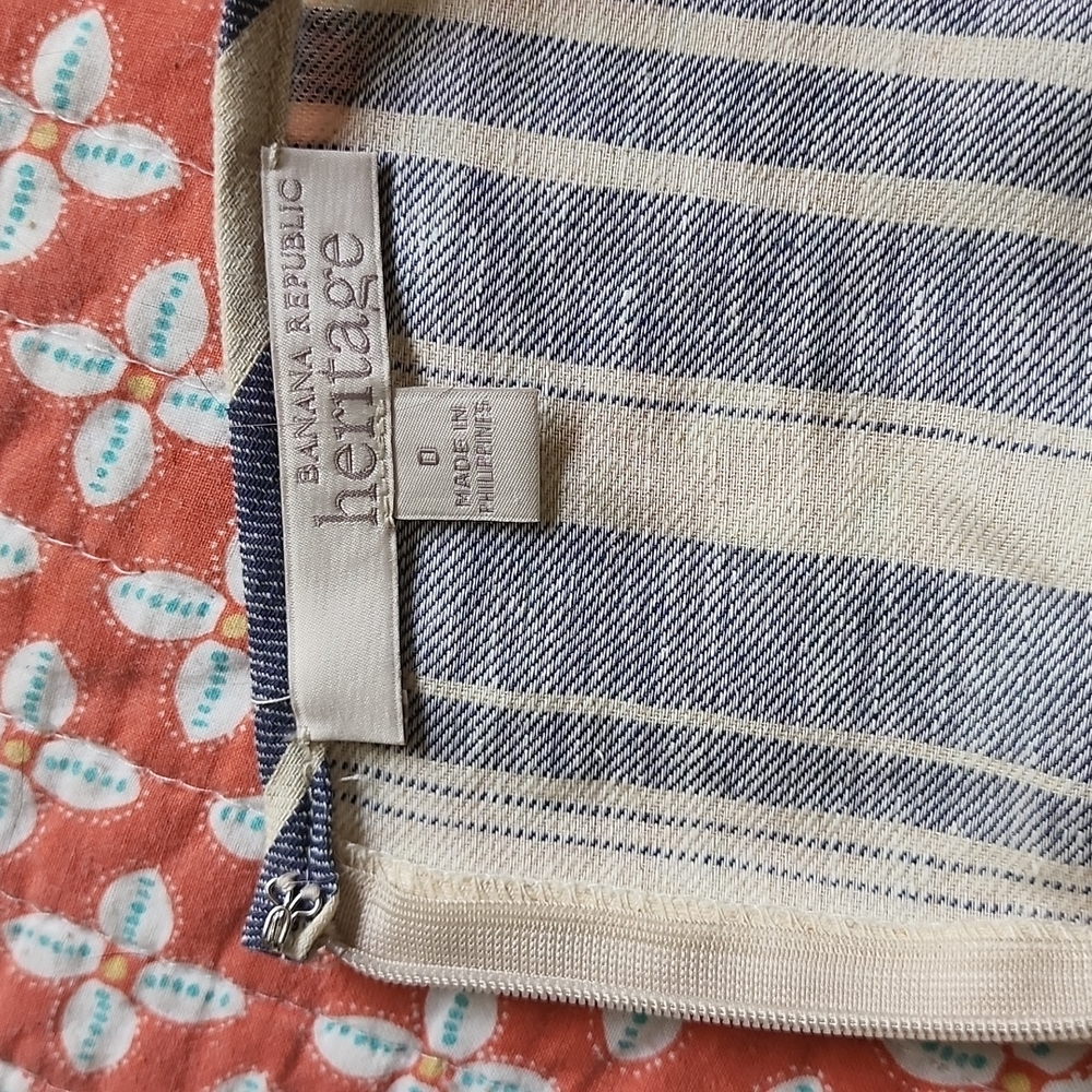 VTG Banana Republic Heritage Mini Dress - Size 0 - Striped w/ Pockets - Picture 4 of 4
